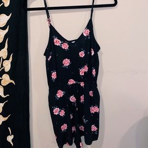 black floral romper